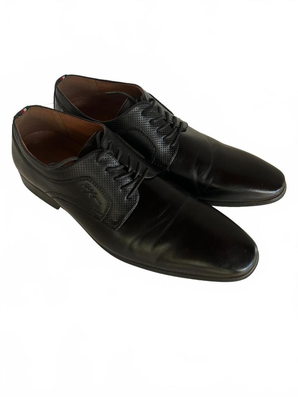 Tommy Hilfiger Soli Derby Black Oxford Dress Shoes Men's 12